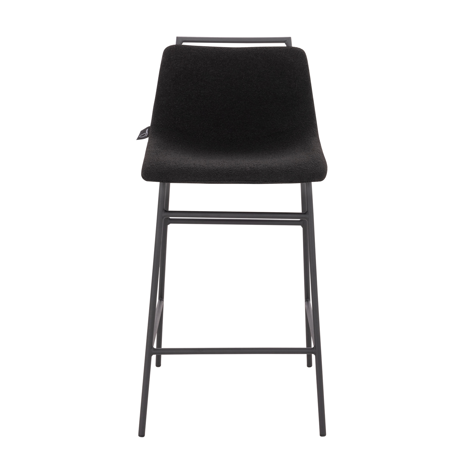 B-Ware 2er Set CAMILLE Barhocker Barstuhl Bar Tresenstuhl Küche Boucle Schwarz