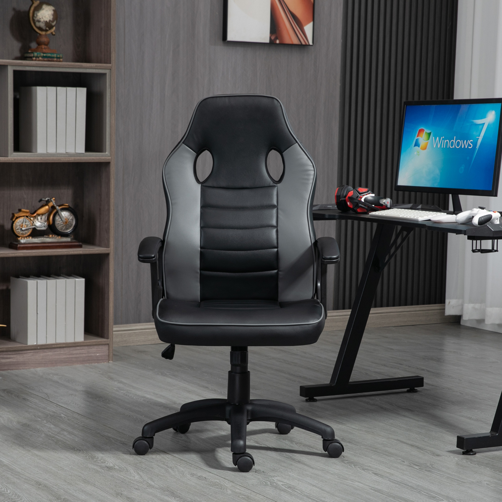 SVITA Gaming Stuhl Ergonomischer PC-Stuhl Höhenverstellbar Kinder Teenager Grau