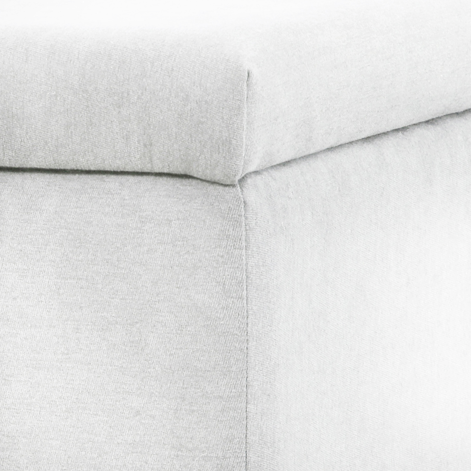 B-Ware SVITA DAISY Gepolsterter Hocker mit Stauraum Sitzbank Ottomane Stoff Weiß