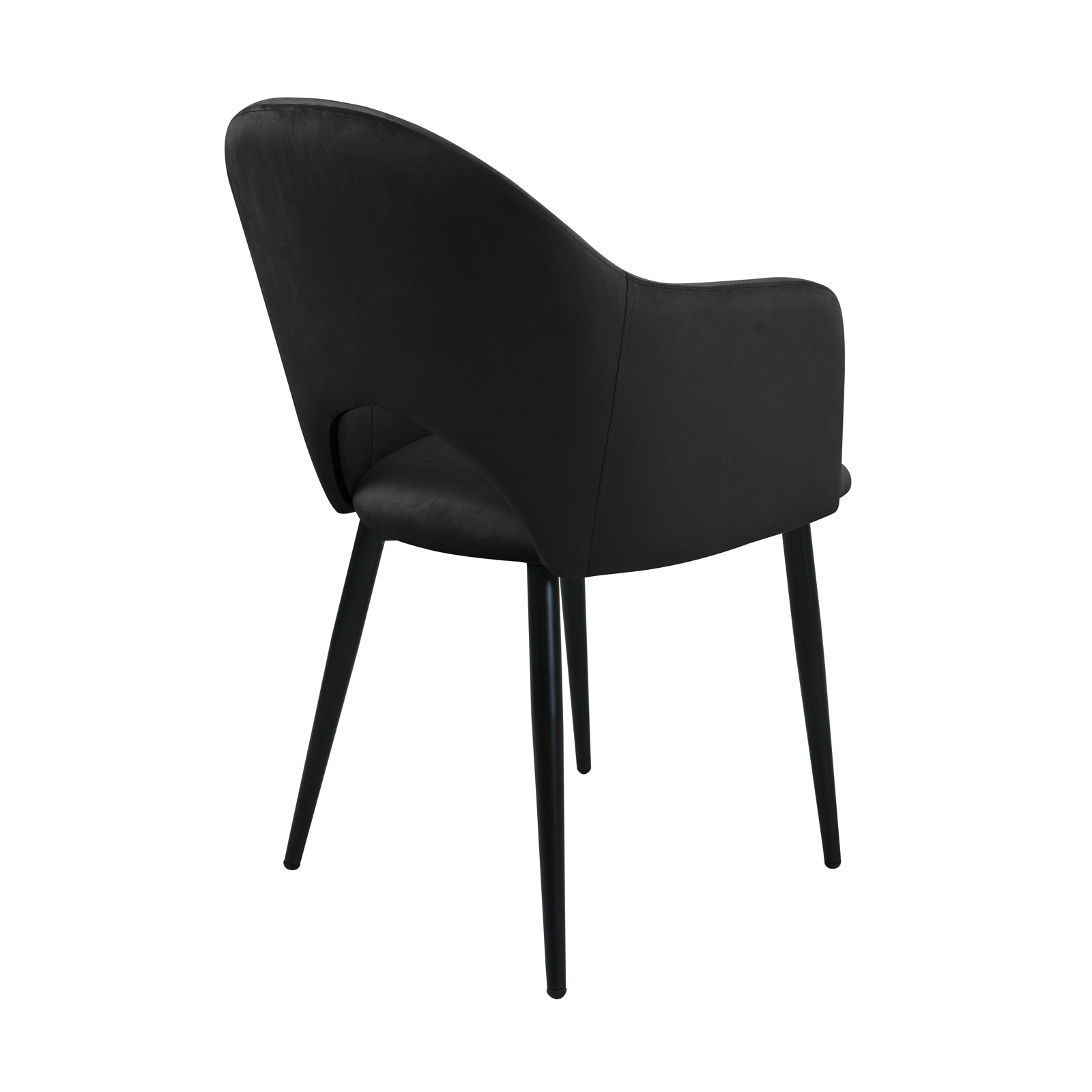 B-Ware SVITA HAILEY 2er Set Esszimmerstühle Küchen-Sessel Metall Samt Schwarz