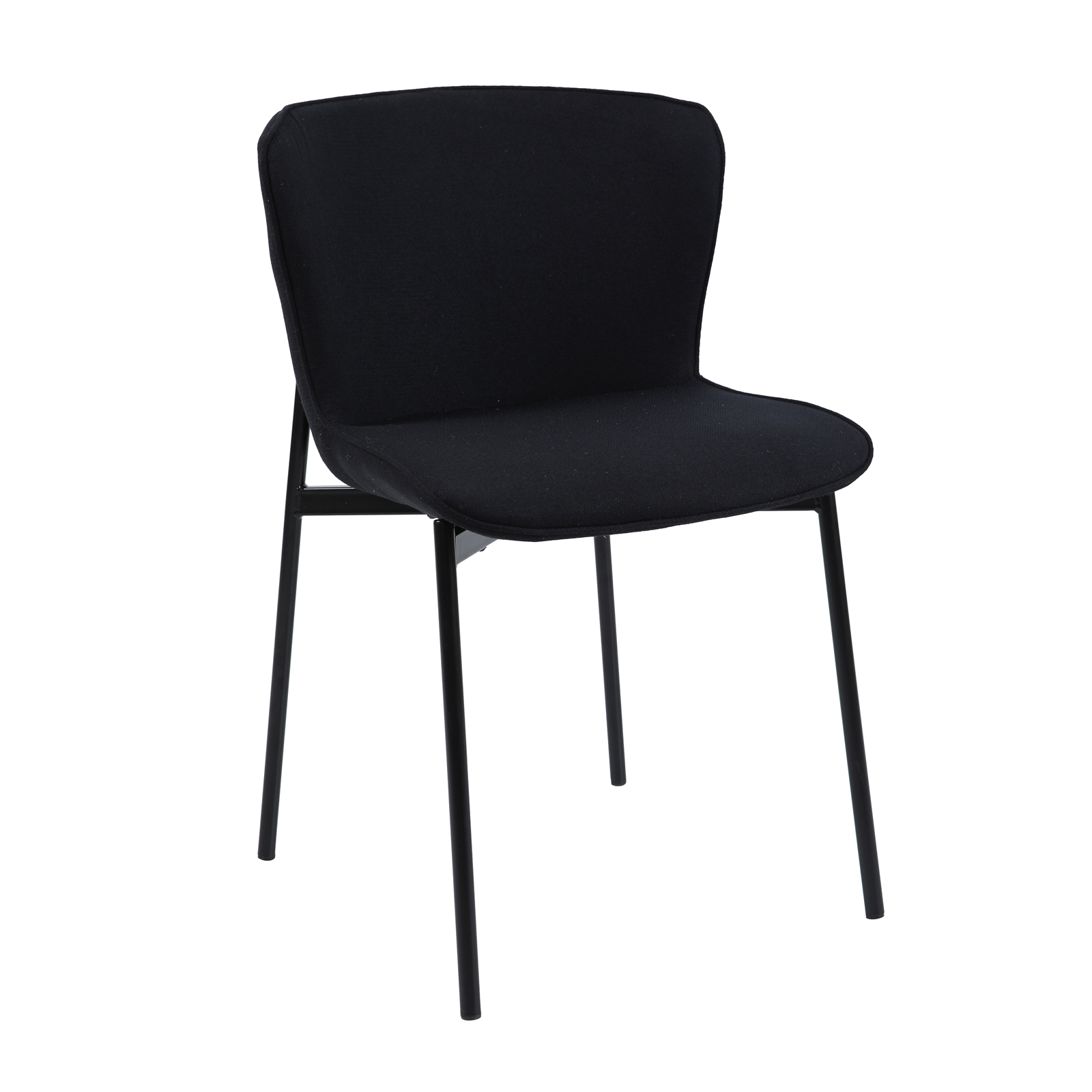 SVITA MARY 2er Set Esszimmerstuhl Polsterstuhl Wohnzimmerstuhl Stoff Schwarz