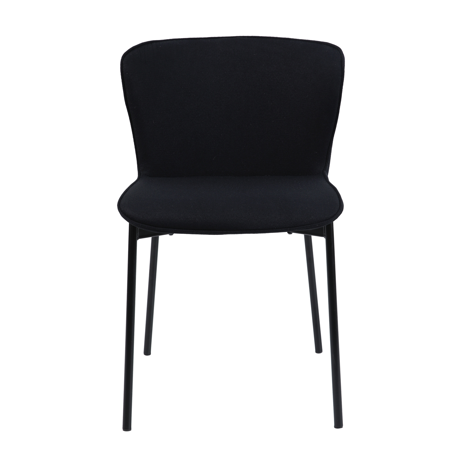 SVITA MARY 2er Set Esszimmerstuhl Polsterstuhl Wohnzimmerstuhl Stoff Schwarz