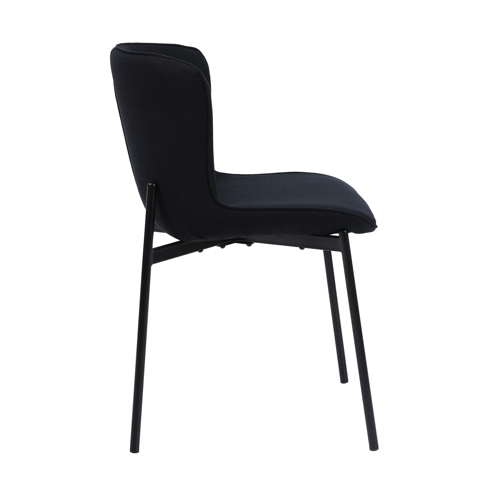 SVITA MARY 2er Set Esszimmerstuhl Polsterstuhl Wohnzimmerstuhl Stoff Schwarz