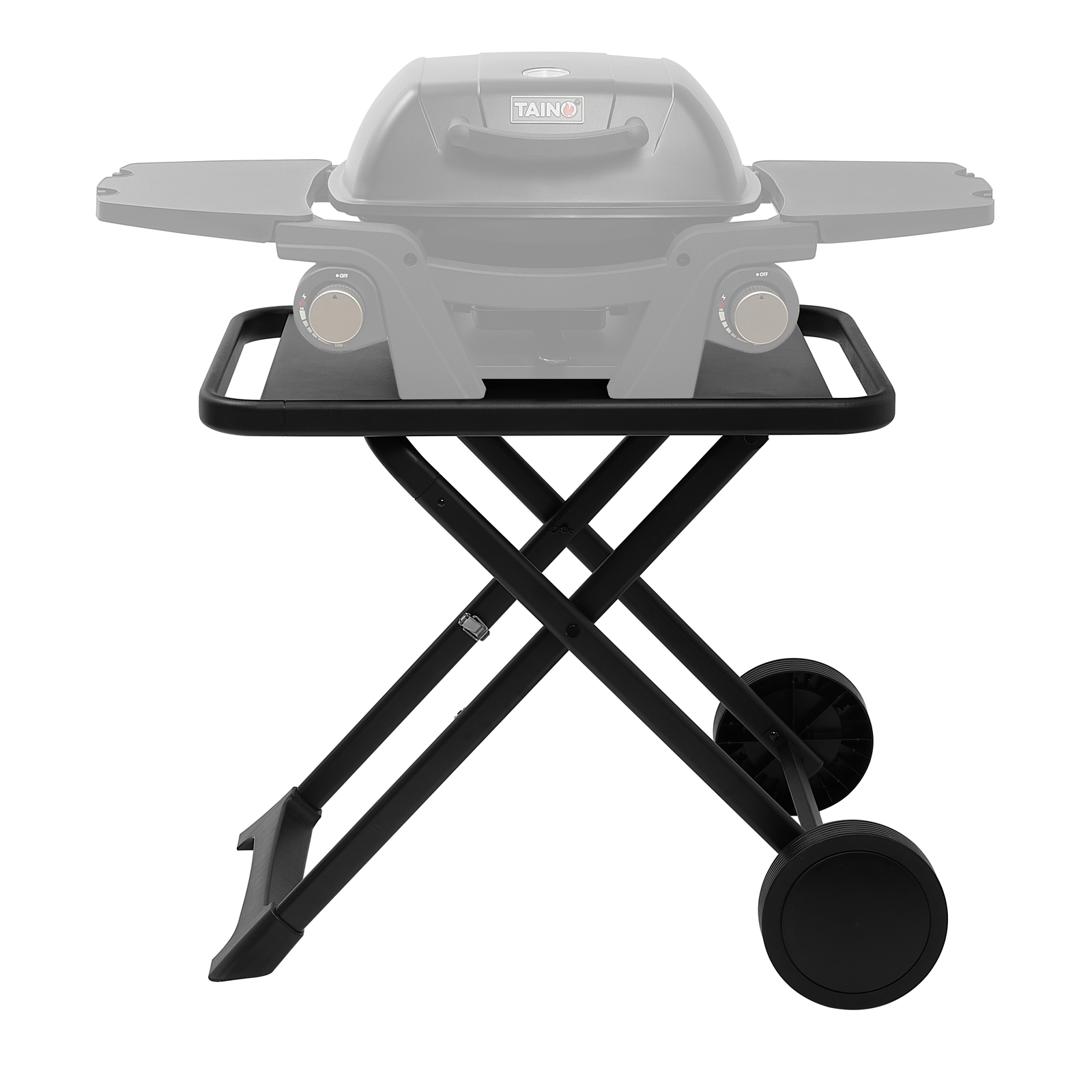 TAINO Grillwagen klappbar mit Rollen Schwarz