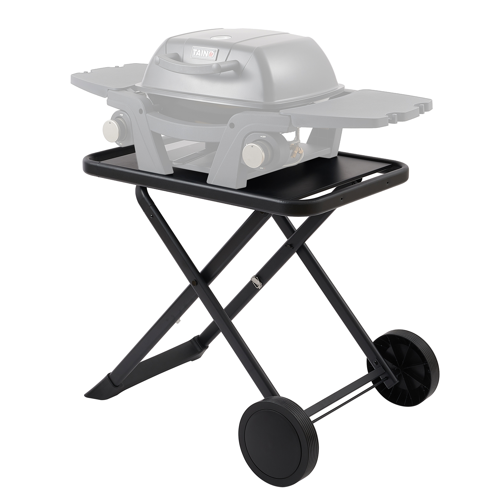 TAINO Grillwagen klappbar mit Rollen Schwarz