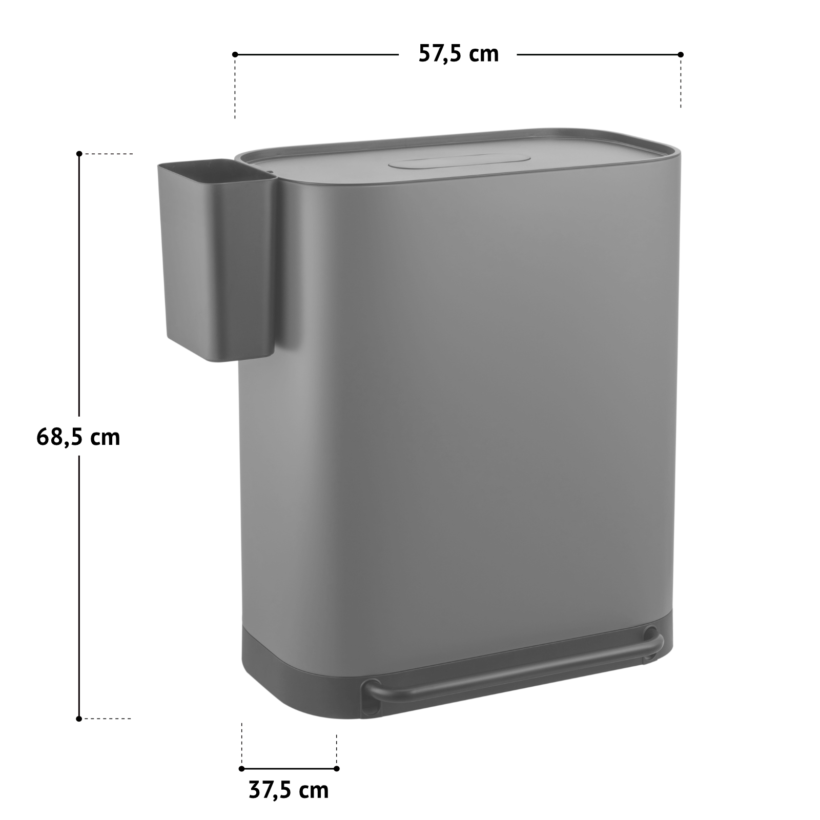 Svita SR2X30 Sensormülleimer Abfalleimer 2fach 60l Inklusive Inneneimer Räder Silber Kaufen Bei