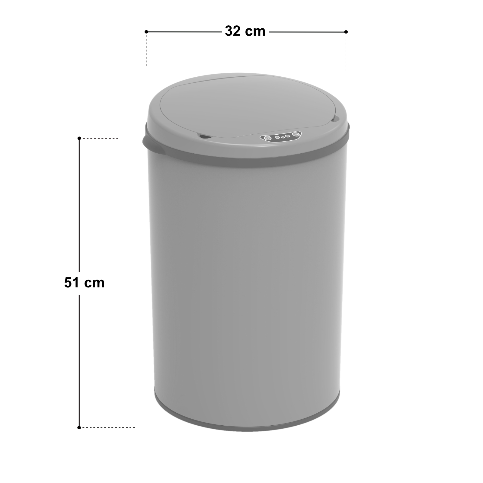 B-Ware SVITA Sensor-Mülleimer 30L Stahl Mülleimer Sensor Abfalleimer Küche Weiß