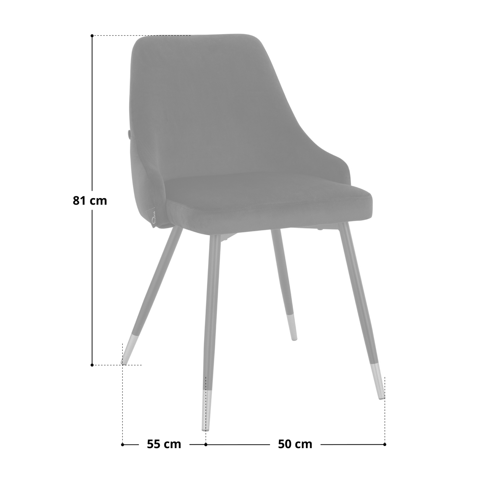 B-Ware SVITA ALICE 2er Set Esszimmerstühle Polsterstuhl Lehne Samt Taupe Gold