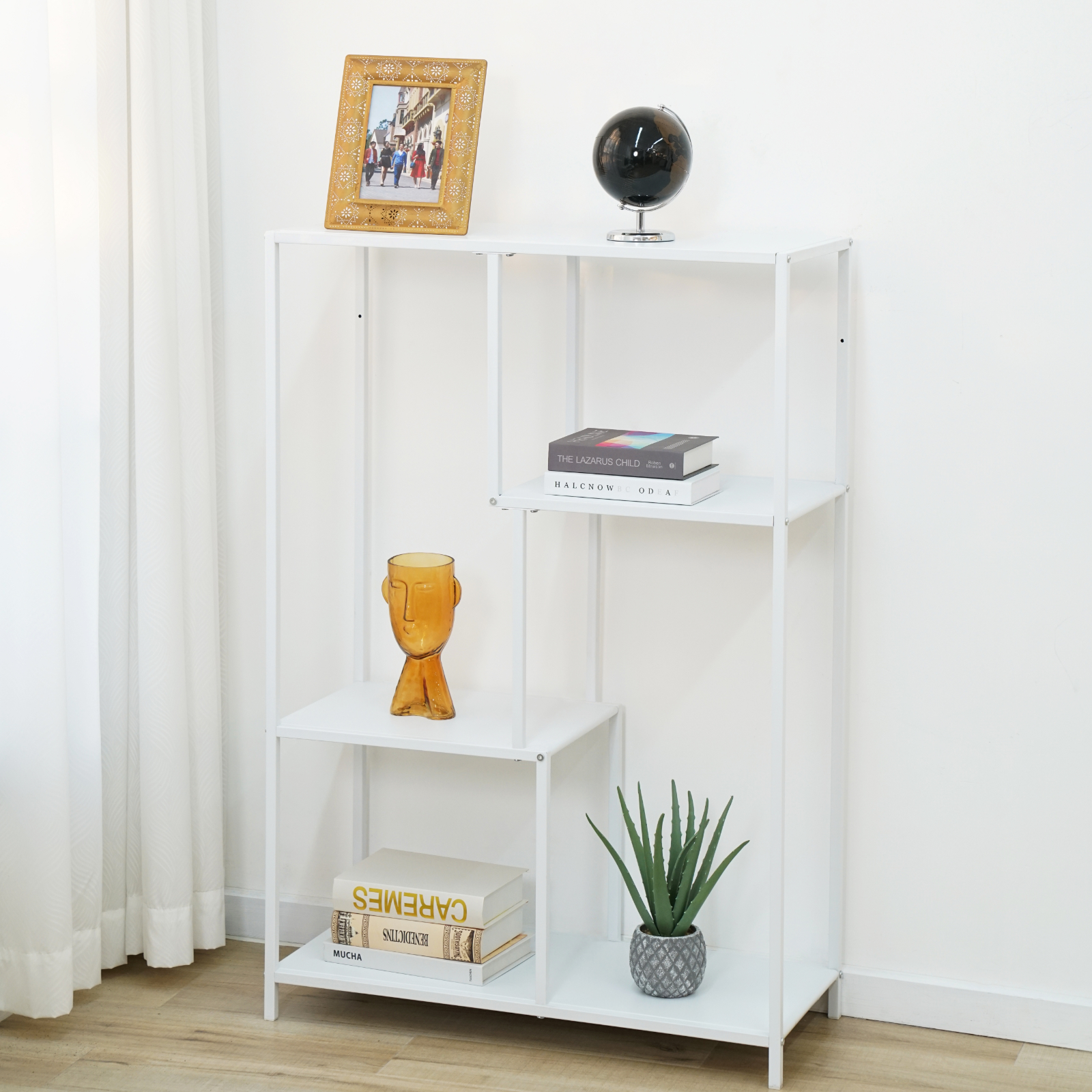 B-Ware SVITA CARME Metallregal Standregal Küchenregal Bücherregal Metall Weiß