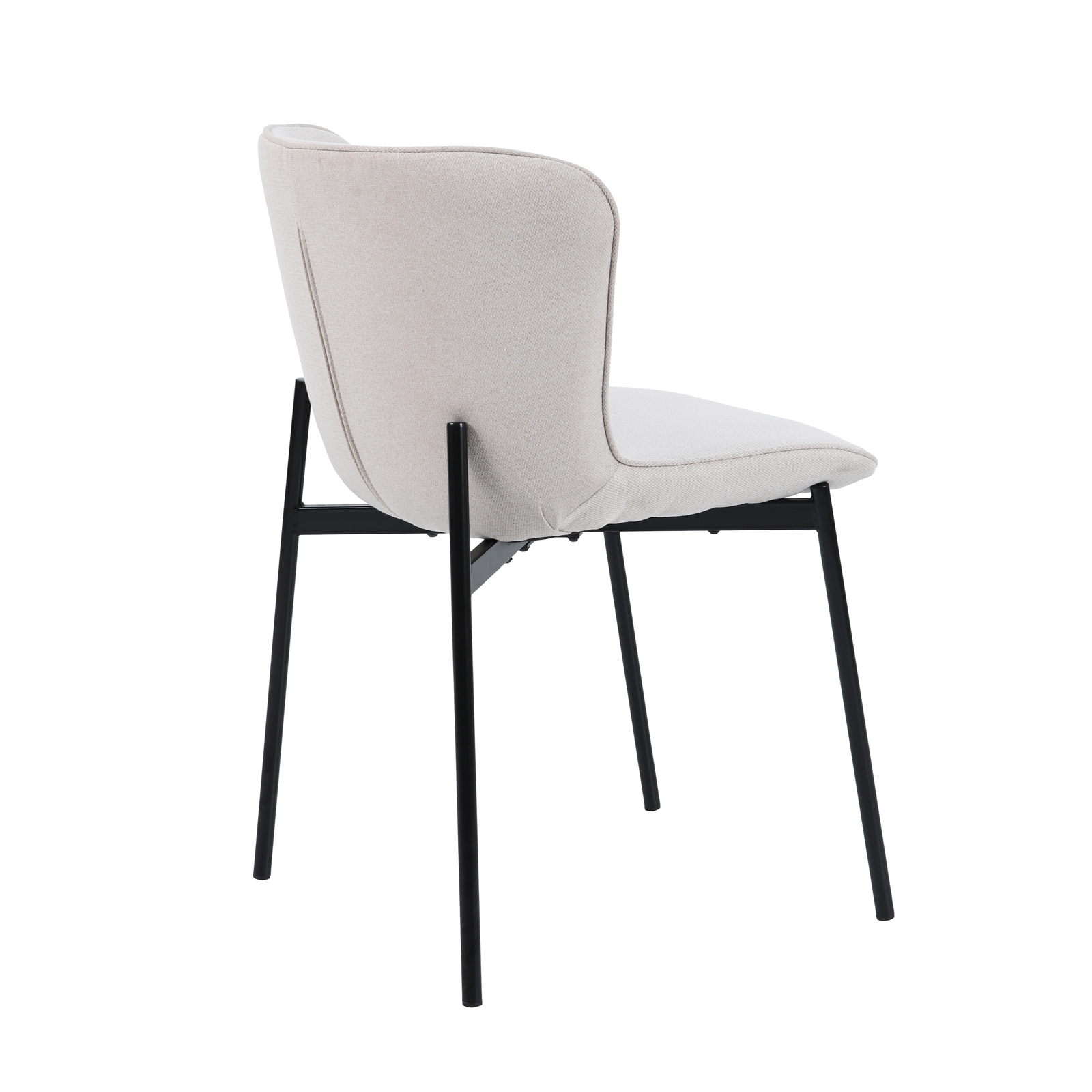 B-Ware SVITA MARY 2er Set Esszimmerstuhl Polsterstuhl Küchenstuhl Beige-Schwarz