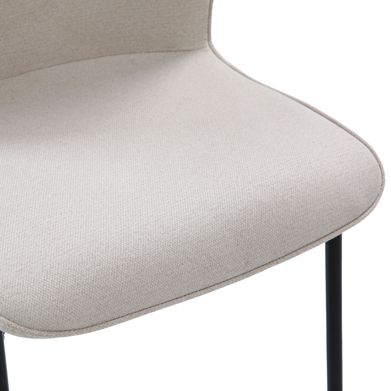 B-Ware SVITA MARY 2er Set Esszimmerstuhl Polsterstuhl Küchenstuhl Beige-Schwarz