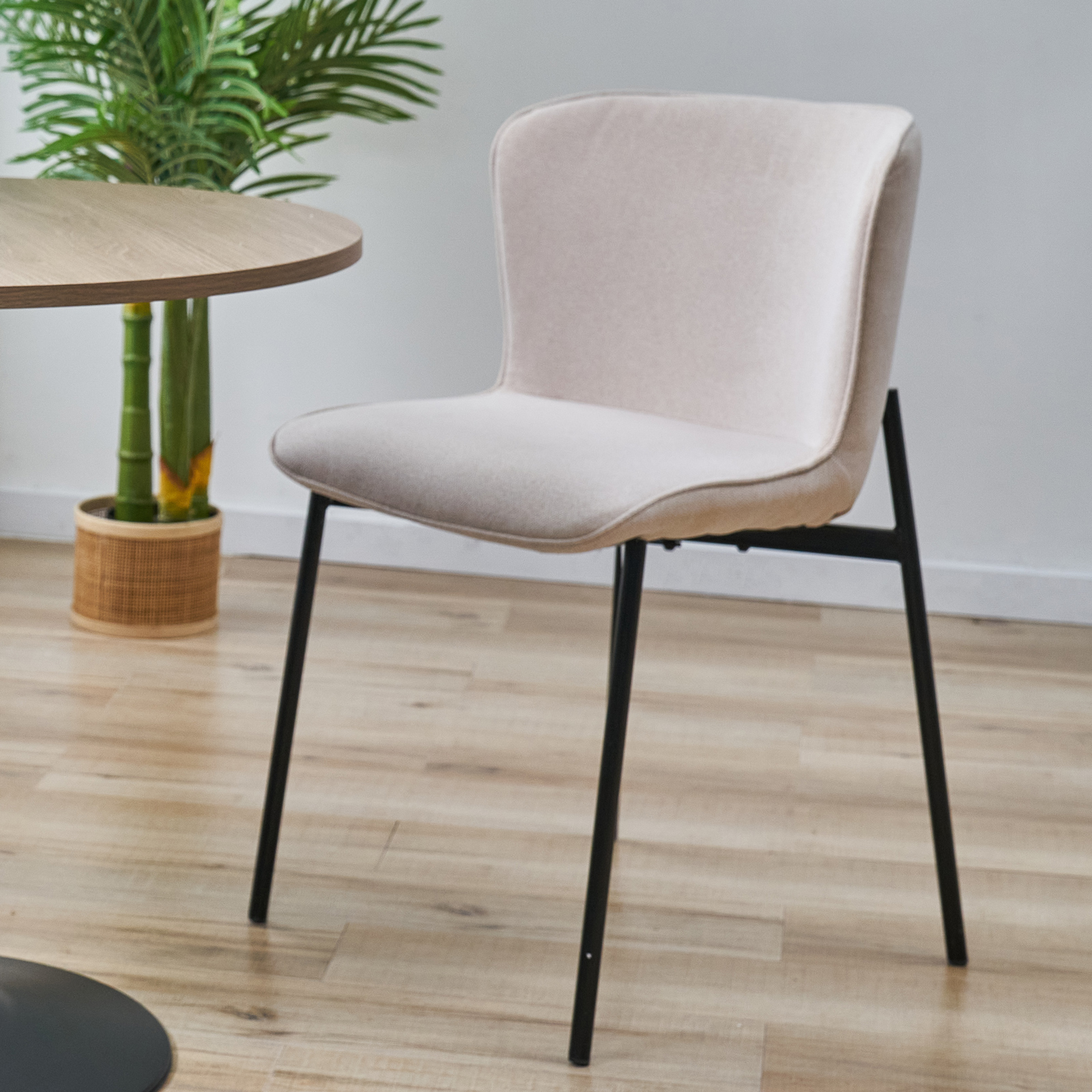 B-Ware SVITA MARY 2er Set Esszimmerstuhl Polsterstuhl Küchenstuhl Beige-Schwarz