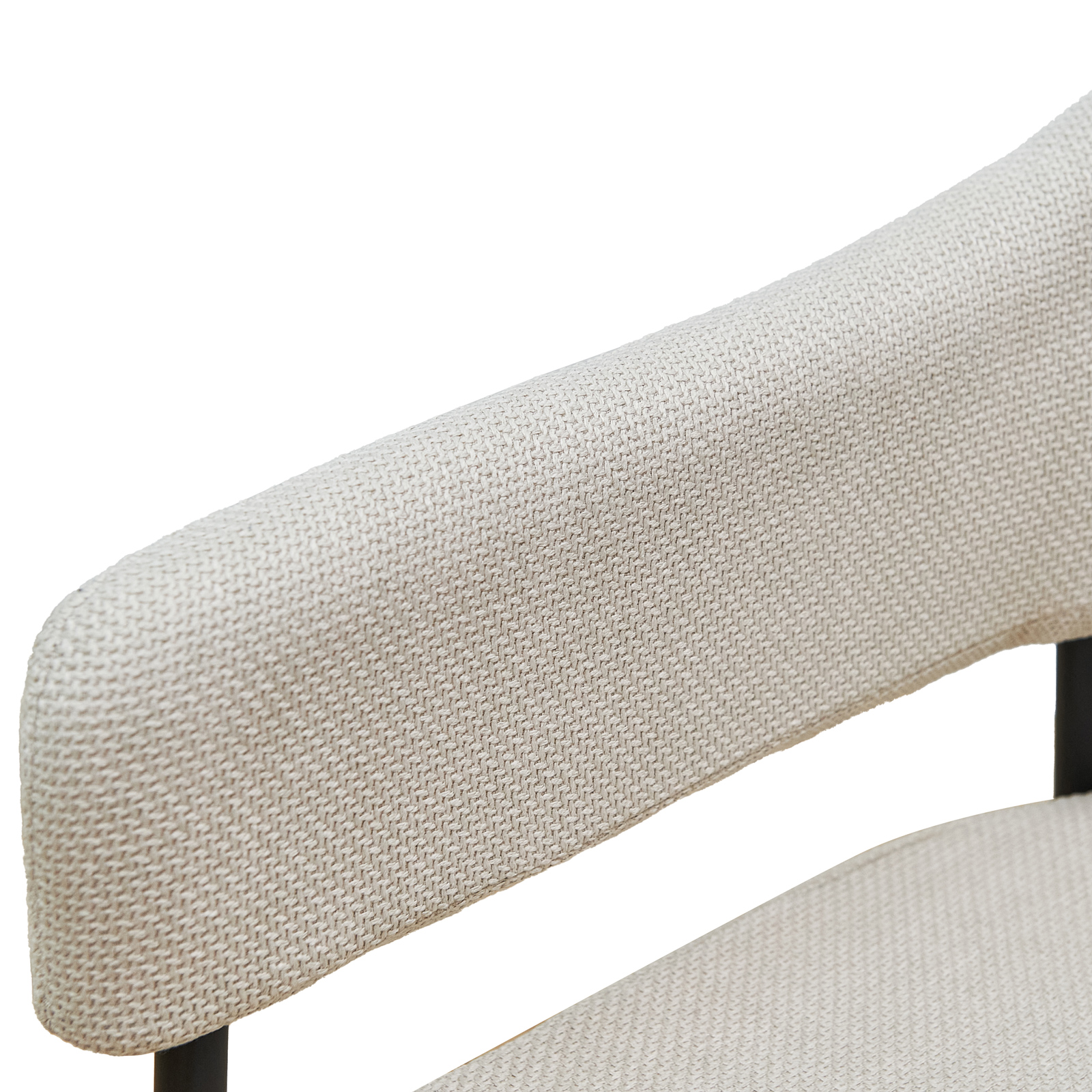 B-Ware SVITA SCARLETT 2er Set Esszimmerstühle Armlehnen Polster-Stuhl Stoff Weiß