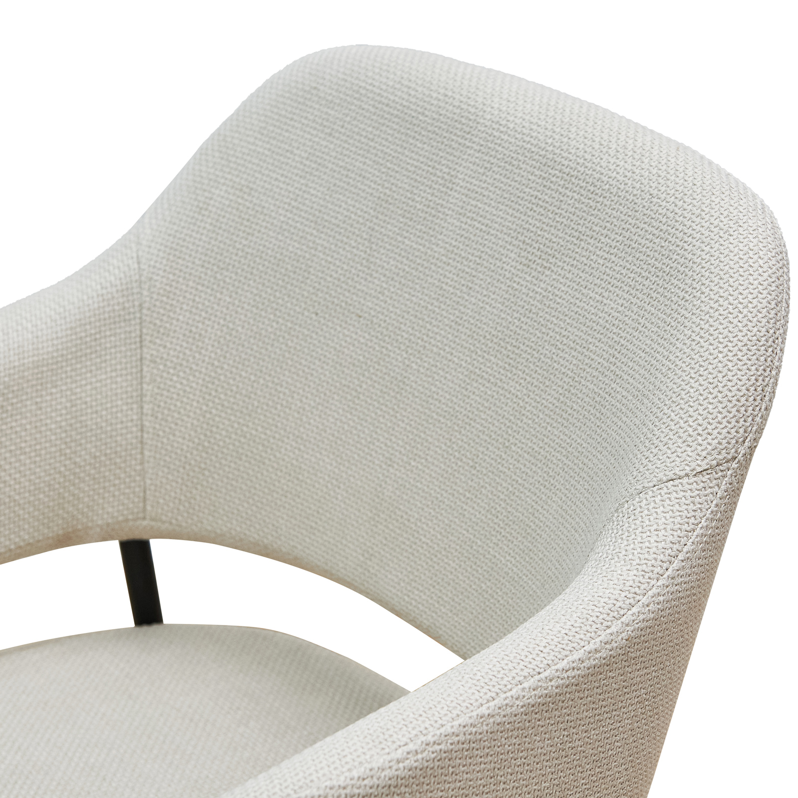 B-Ware SVITA SCARLETT 2er Set Esszimmerstühle Armlehnen Polster-Stuhl Stoff Weiß