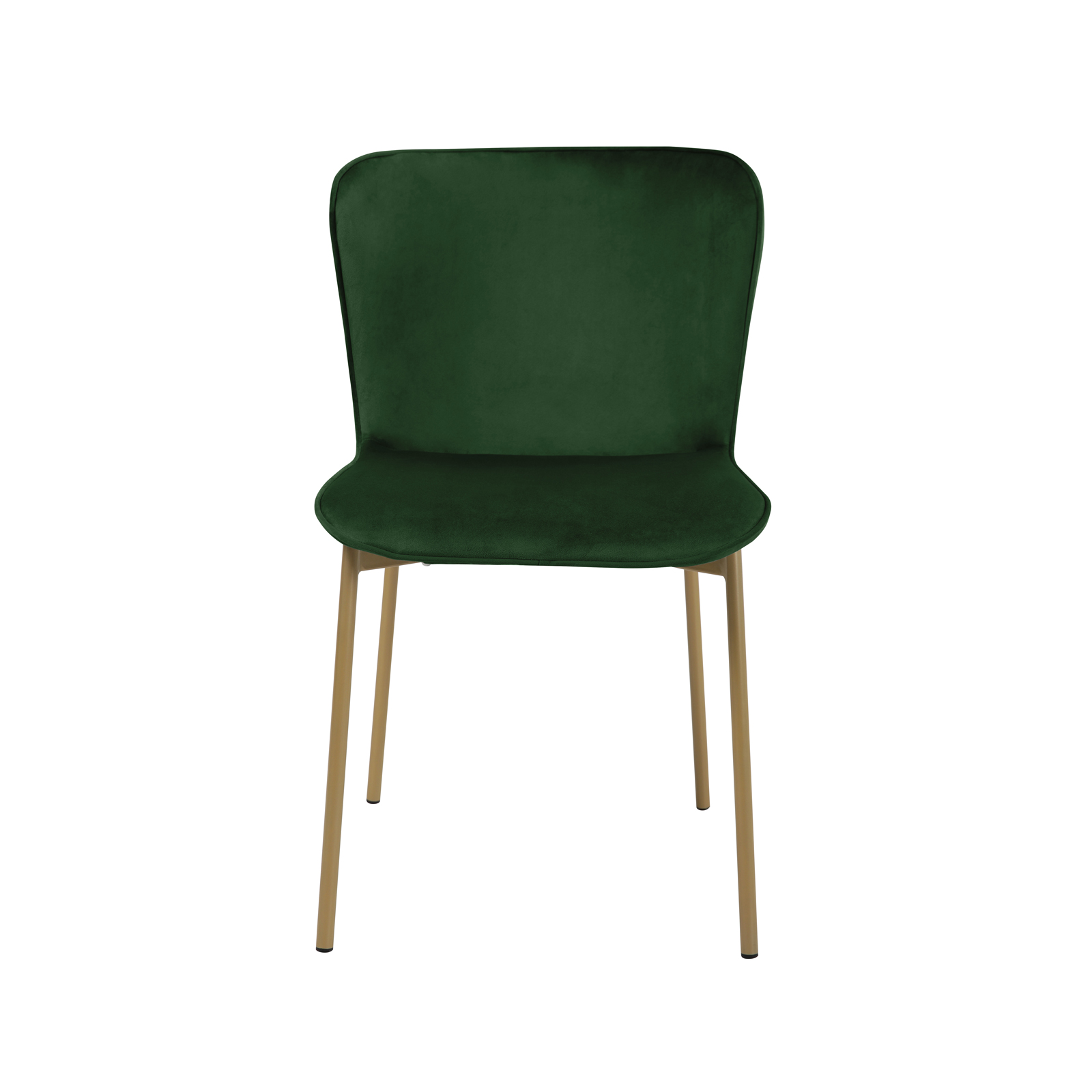 B-Ware SVITA MARY 2er Set Esszimmerstuhl ohne Armlehnen Polster Dunkelgrün-Gold