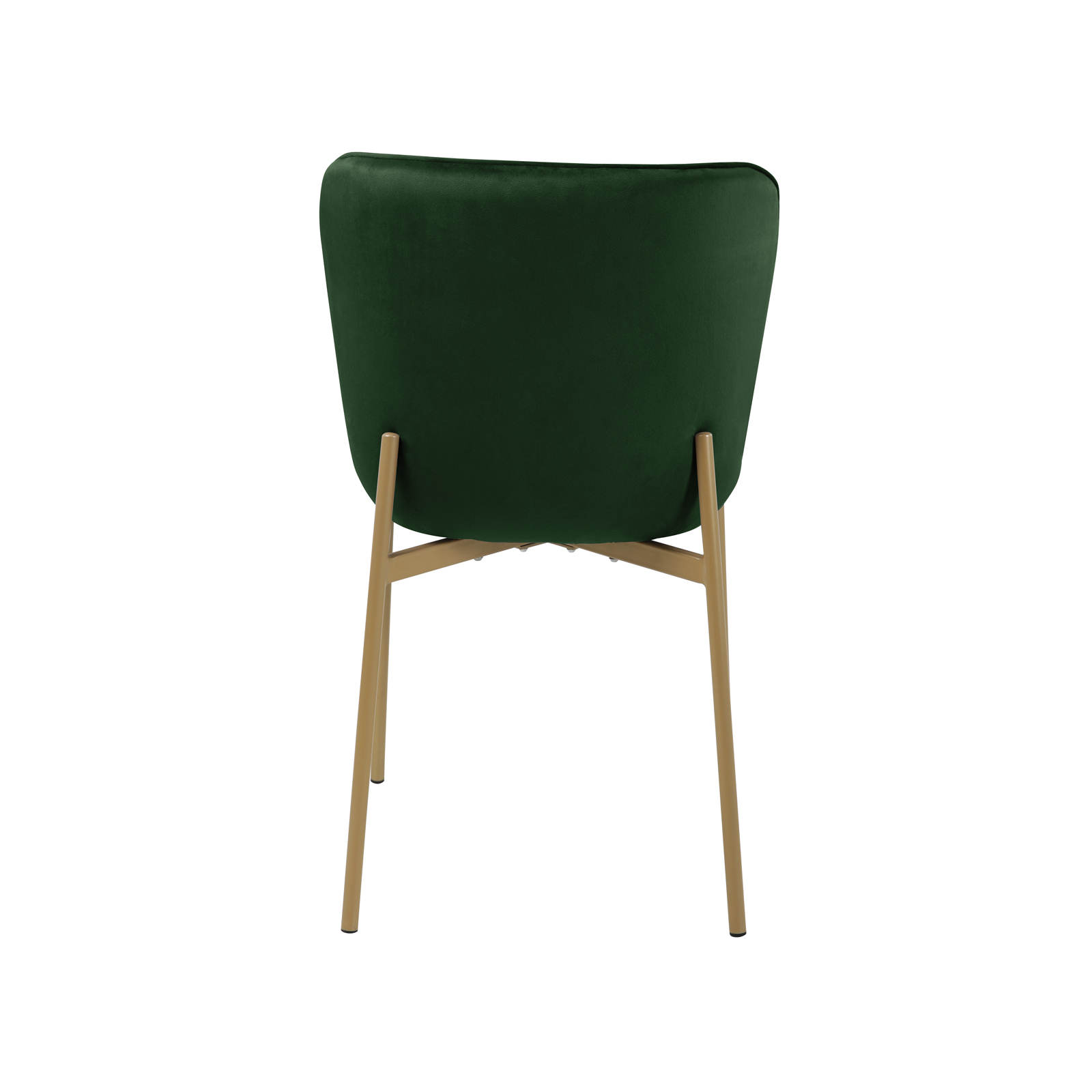 B-Ware SVITA MARY 2er Set Esszimmerstuhl ohne Armlehnen Polster Dunkelgrün-Gold