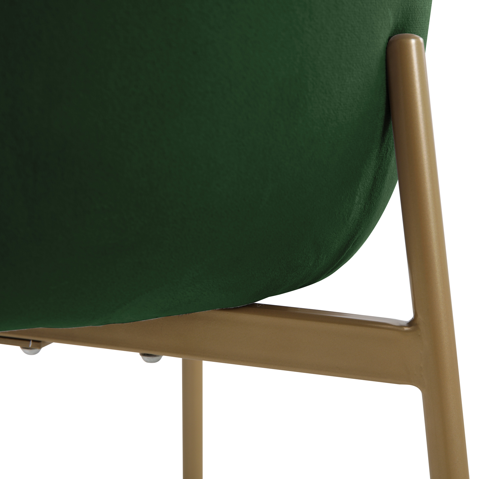 B-Ware SVITA MARY 2er Set Esszimmerstuhl ohne Armlehnen Polster Dunkelgrün-Gold