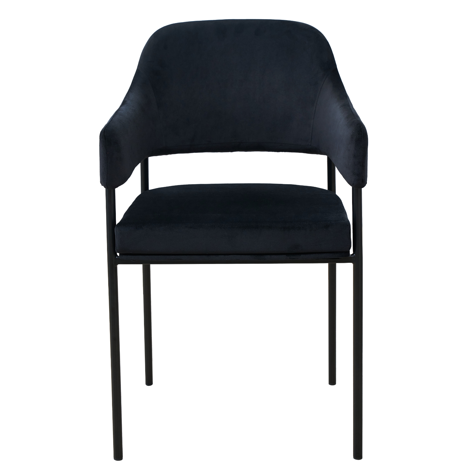 B-Ware SVITA SCARLETT 2er Set Esszimmerstühle Armlehnstuhl Polster Samt Schwarz