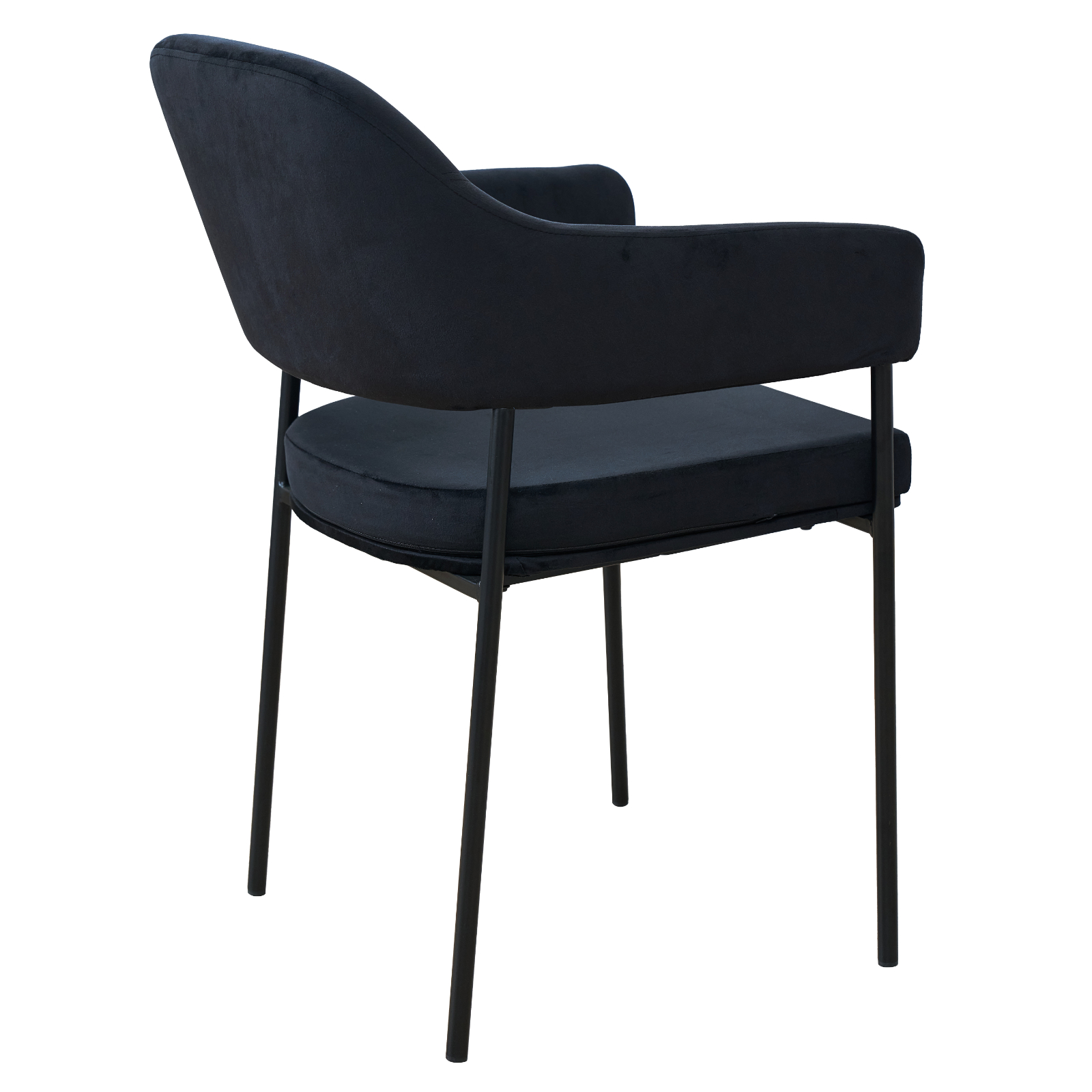 B-Ware SVITA SCARLETT 2er Set Esszimmerstühle Armlehnstuhl Polster Samt Schwarz