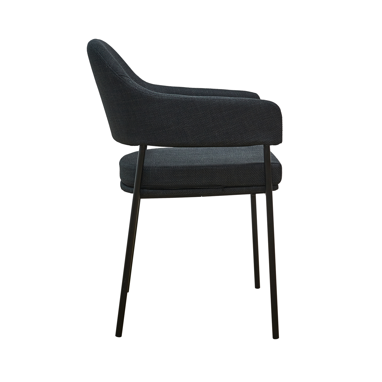 B-Ware SVITA SCARLETT 2er Set Esszimmerstühle Polsterstuhl Stoff Schwarz