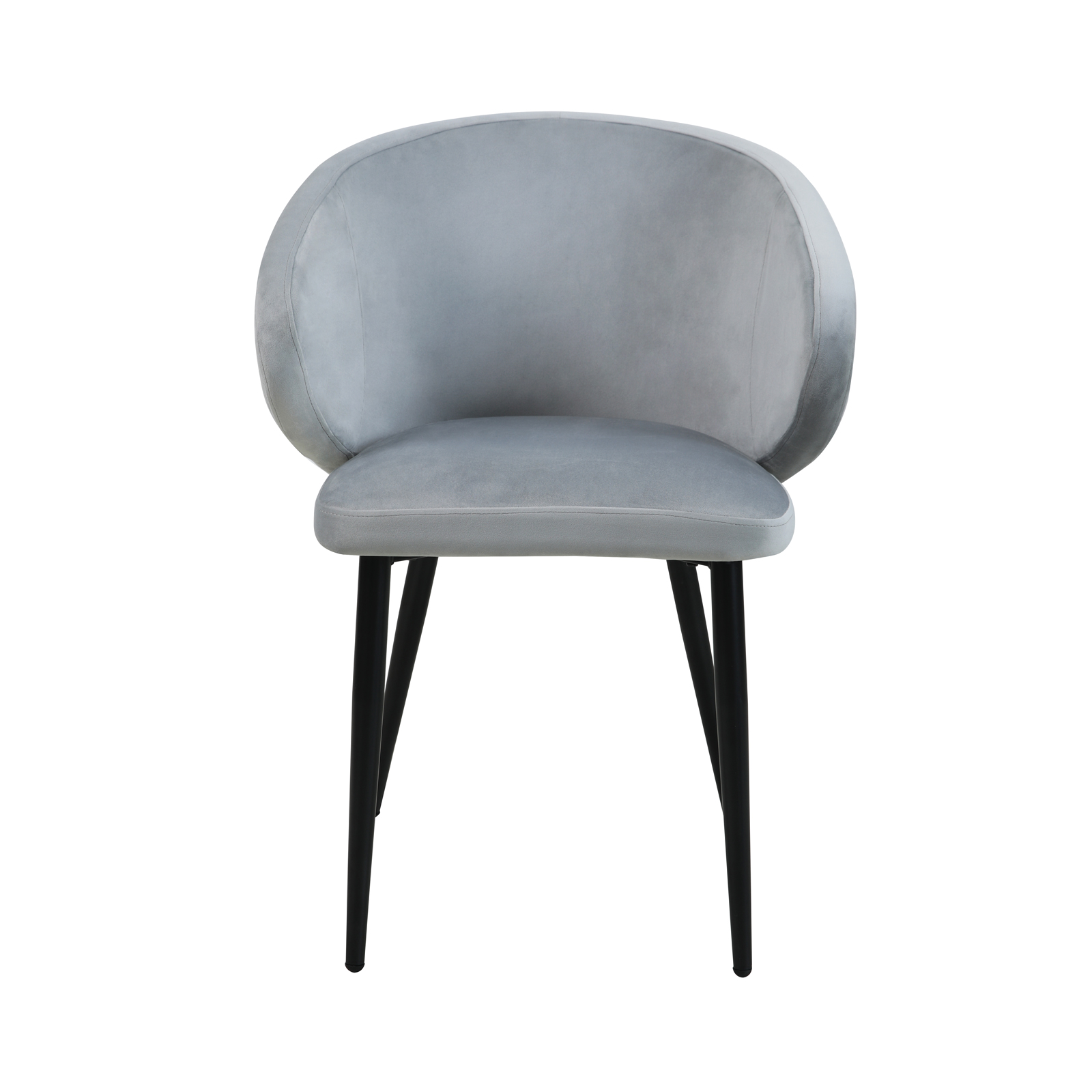 B-Ware SVITA AUDREY 2er Set Esszimmerstühle Küchen-Sessel mit Armlehne Samt Grau