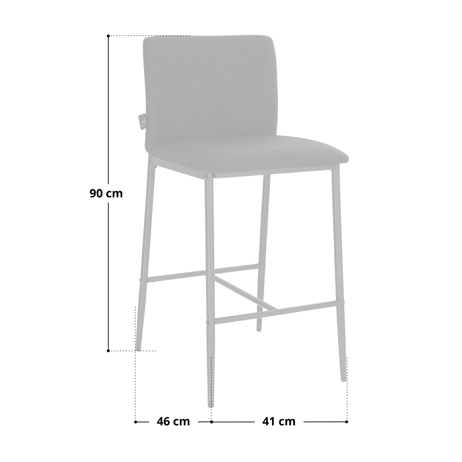 B-Ware SVITA ERIK 2er Set Barhocker mit Rückenlehne Fußstütze Leinen-Optik Beige