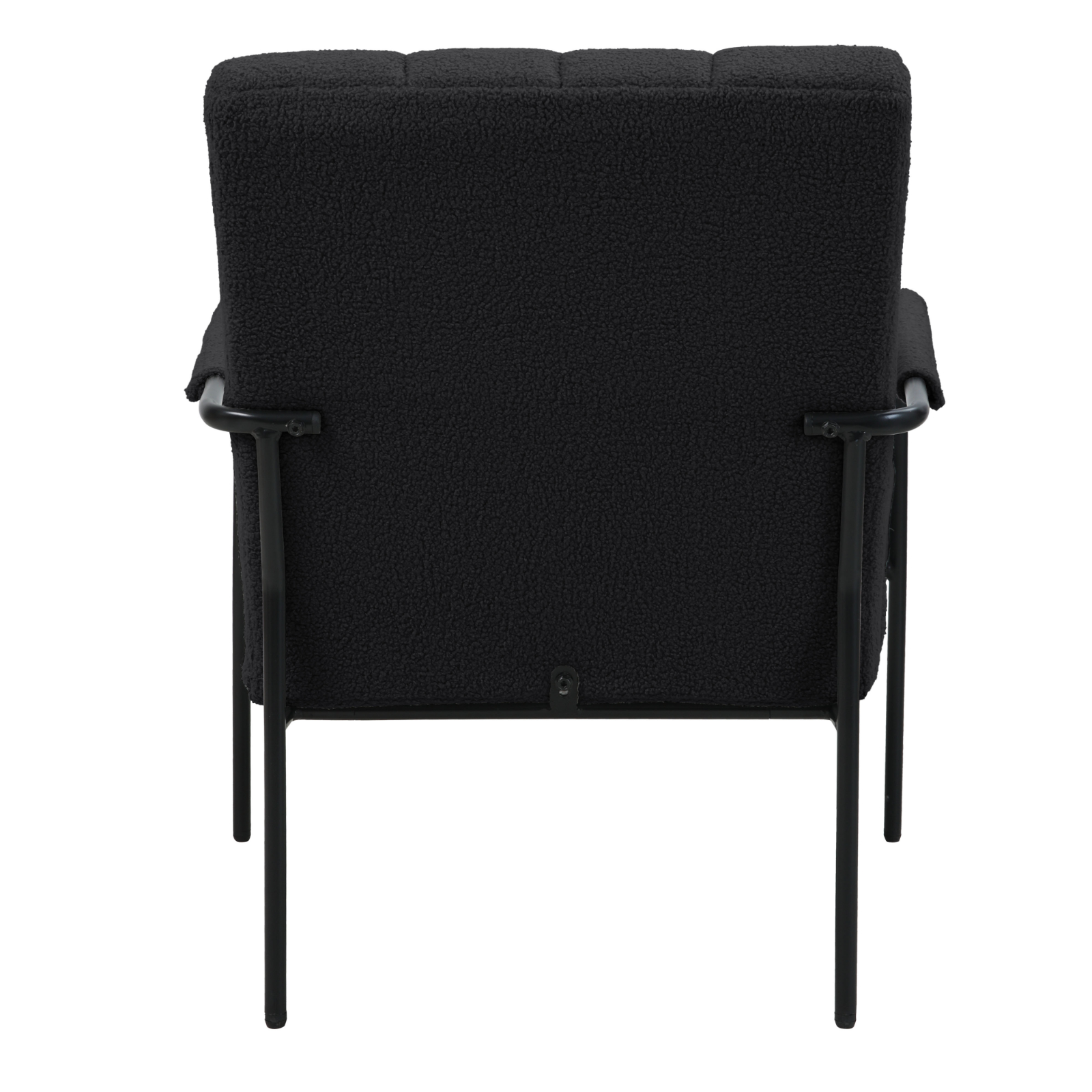 B-Ware SVITA KYLE Loungesessel Polstersessel mit Armlehne Teddybezug Schwarz
