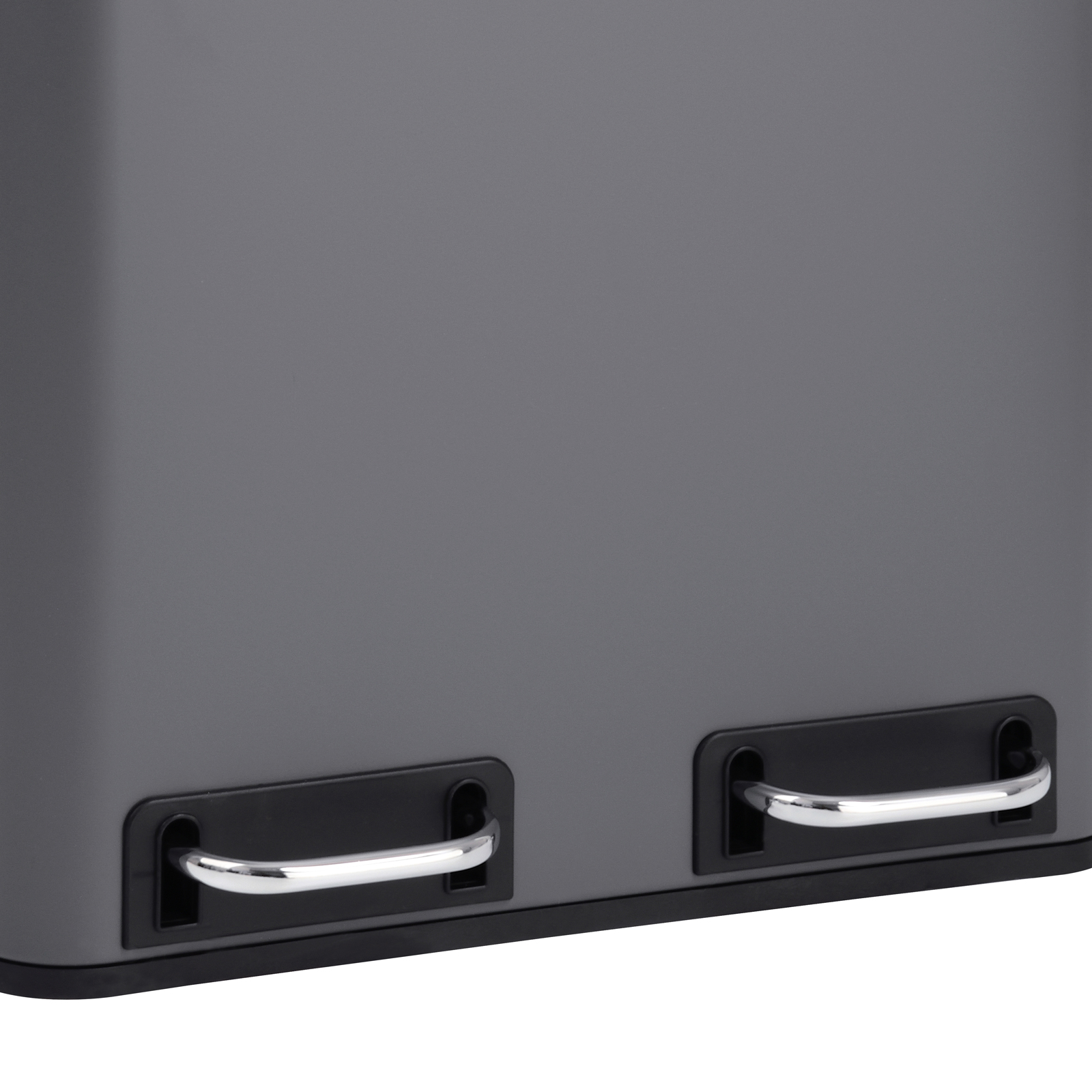 SVITA TM2X15 Mülleimer Papierkorb Office 30L Küche Abfalleimer Mülltrennung Grau