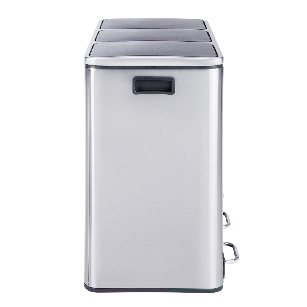 SVITA TM3X18 Mülleimer Papierkorb 54L Edelstahl Treteimer Abfalleimer Recycling