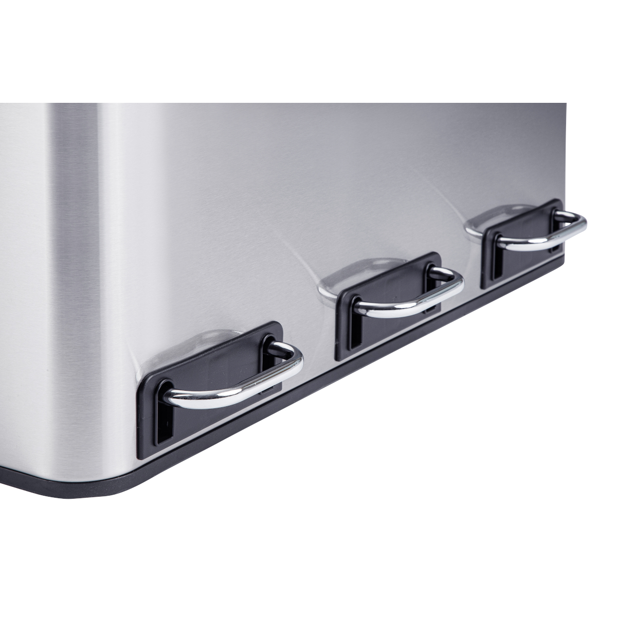 SVITA TM3X18 Mülleimer Papierkorb 54L Edelstahl Treteimer Abfalleimer Recycling