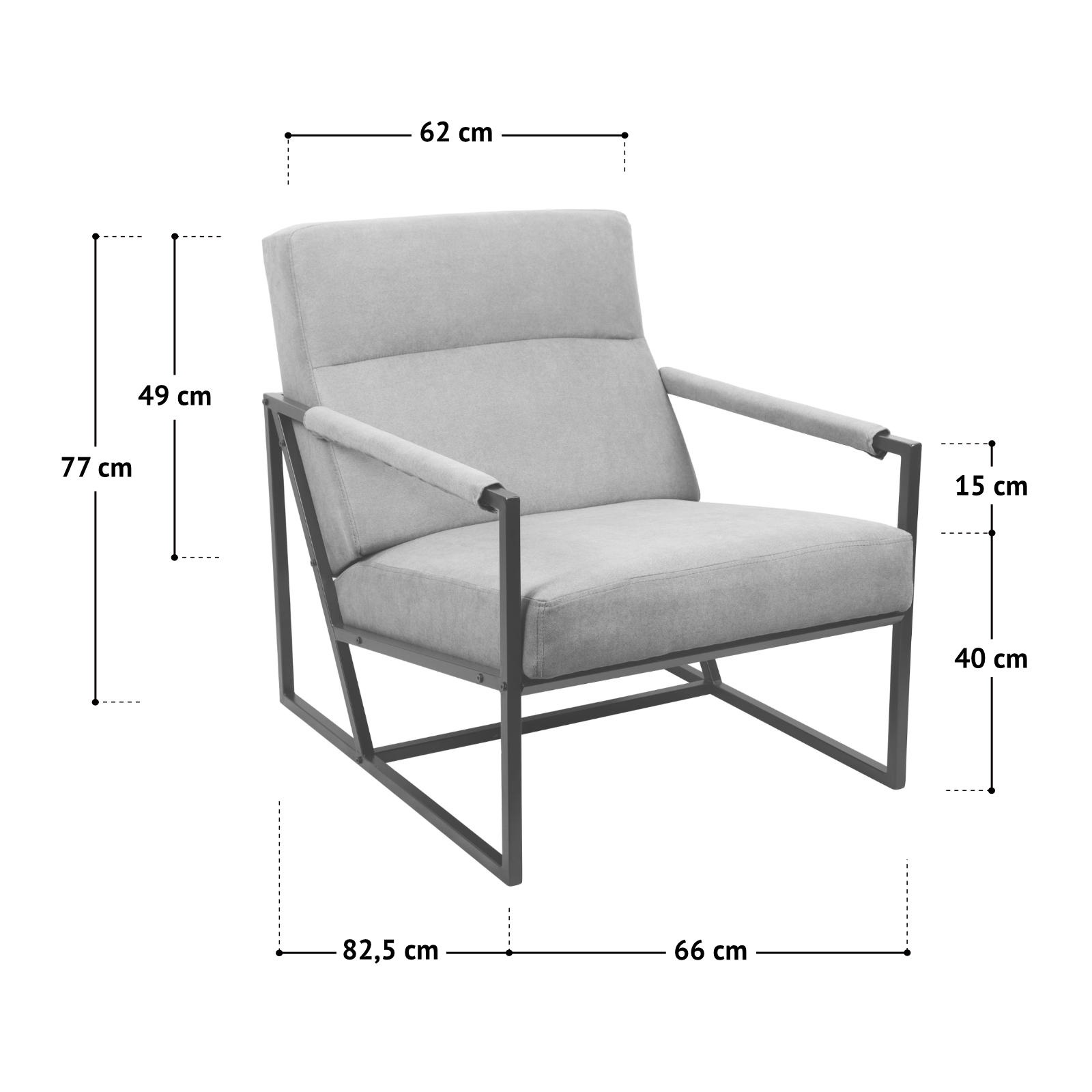 B-Ware SVITA CHRIS Loungestuhl Cocktailsessel Polsterstuhl Armlehne Dunkelgrün