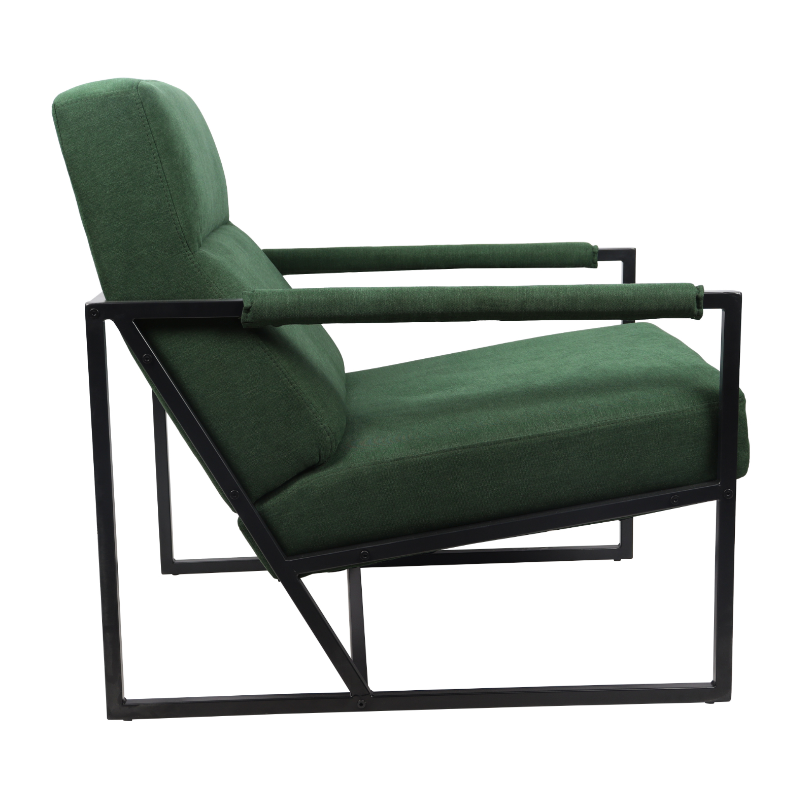 B-Ware SVITA CHRIS Loungestuhl Cocktailsessel Polsterstuhl Armlehne Dunkelgrün