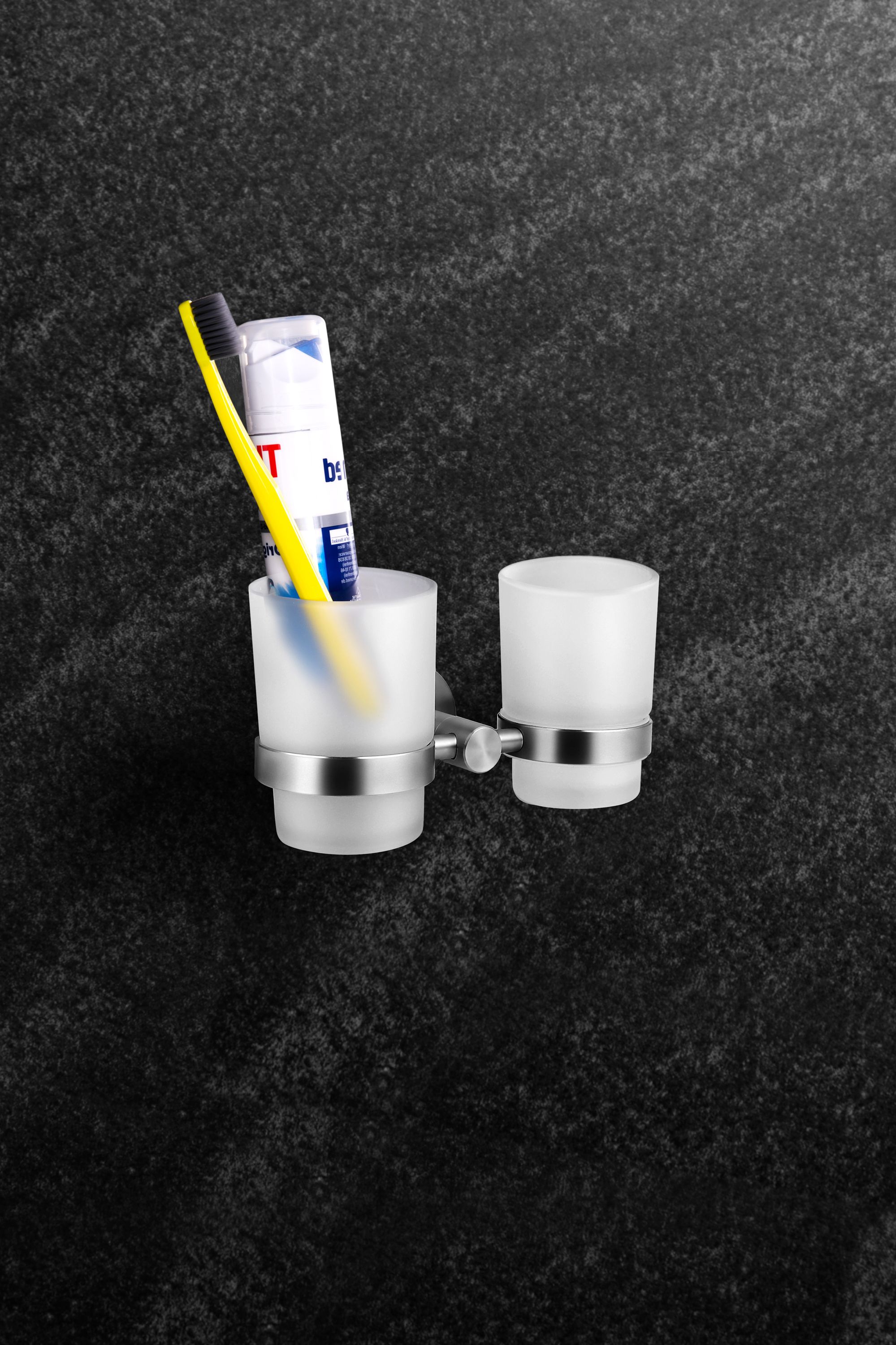 Ambrosya | Zahnbürstenhalter Zahnputzbecher Badbecher Bad Wandmontage