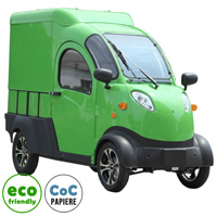 Cargo Volt Truck Elektro Lastenrad mit Kabine 4-Rad Kabinenroller Kasten 45km/h