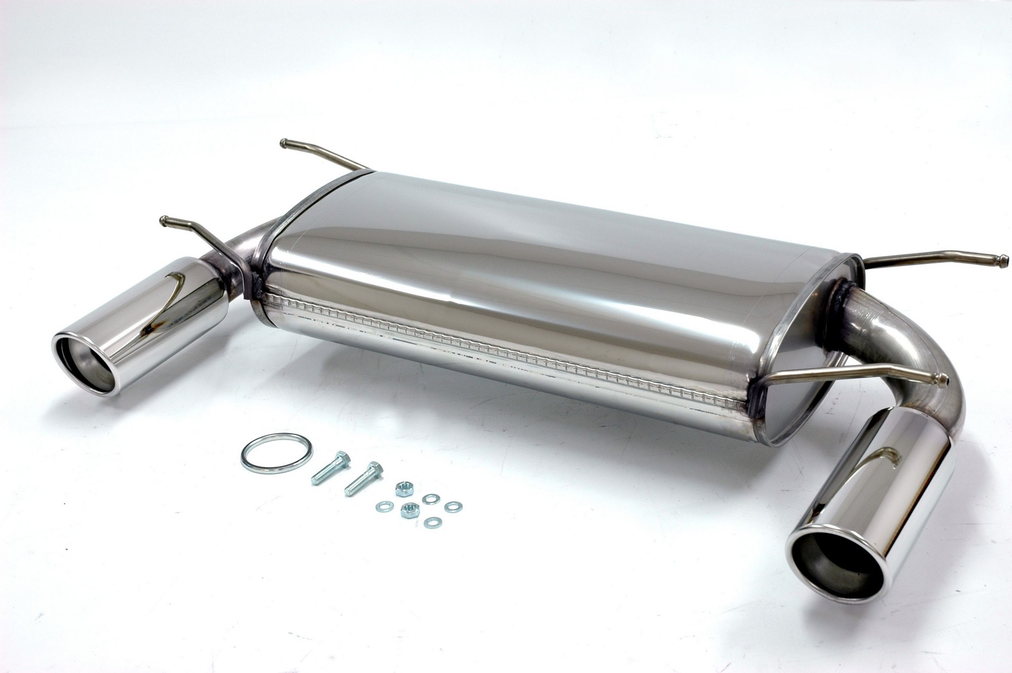 Sportendschalldämpfer Mit ABE - 2x76mm Rund, Für Audi A4 8D/B5 1994-2001, Eintragungsfrei