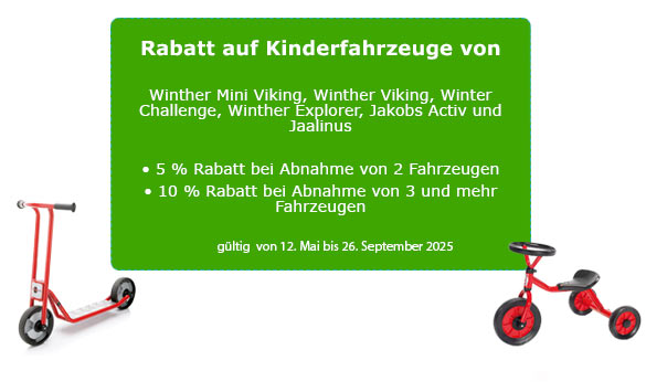 Rabattaktion Kinderfahrzeuge