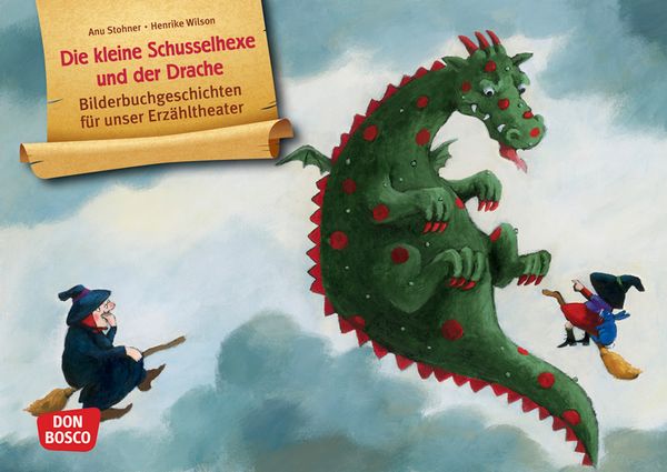 Kamishibai Bildkartenset - Die kleine Schusselhexe und der Drache