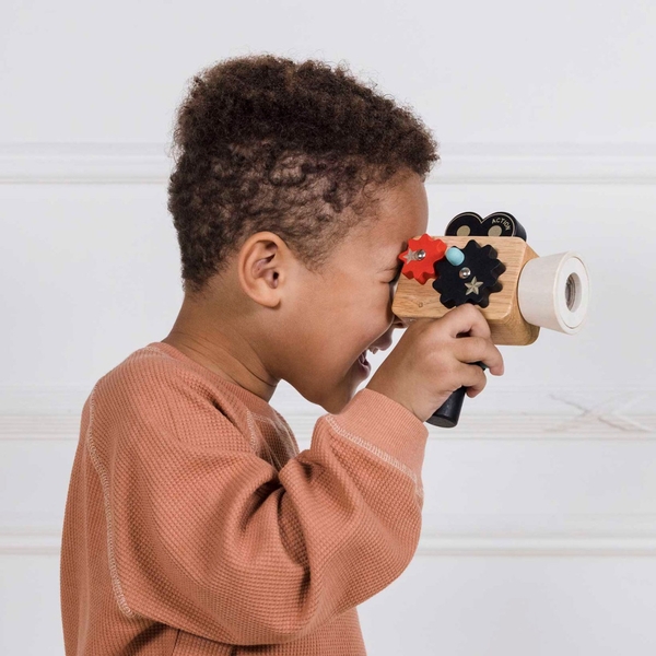 Hollywood Filmkamera, Holz, 13 x x 15 cm, ab Jahre Gejo