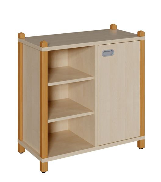 Stollenschrank mit 3 Fächern und Tür, breit | kitaspezial