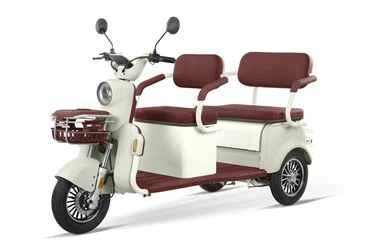Geco AX3 Dreirad Scooter R220 Elektro Roller Mobile für 2000W 72V, Farbe: Rot