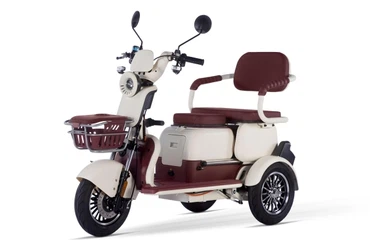 Geco CX2 Dreirad Scooter R120 Elektro Roller Mobil 1200W 60V, Farbe: Rot