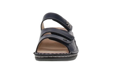Finn Comfort 02640-195241 Grenada - Ciabatte Donna In Pelle Con Plantare Anatomico, Blu
