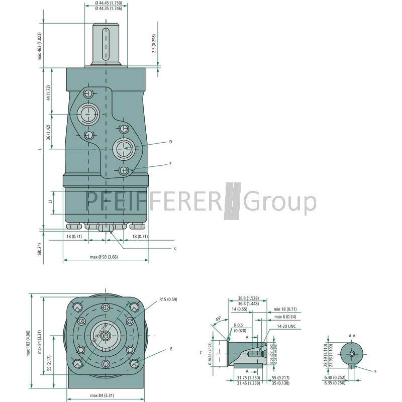 DANFOSS Hydraulikmotor Dichtungssatz für OMP 5 Serie 4 6 V-Nr 1511154 