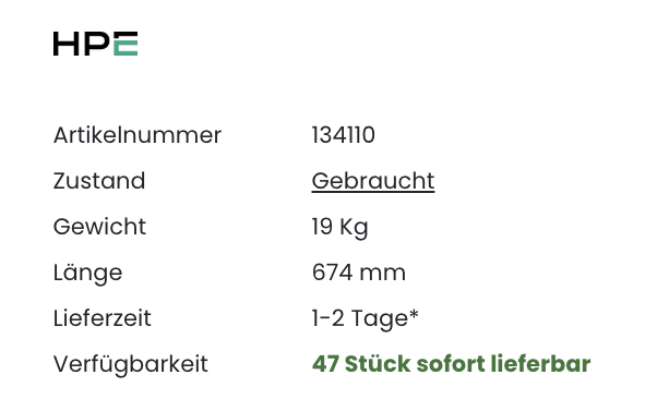 Artikelgewicht in der Artikelbeschreibung