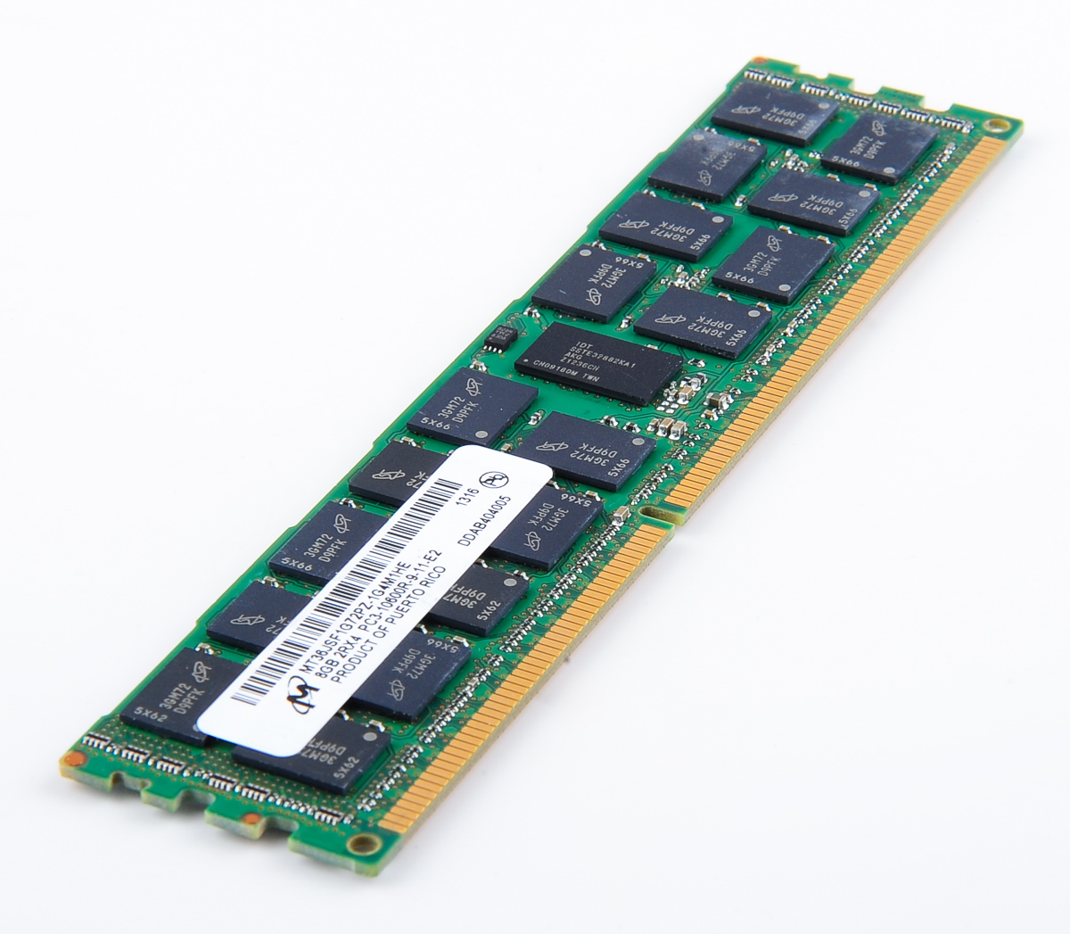 Micron MT36JSF1G72PZ-1G4M1HE 8GB 2Rx4 PC3-10600R Memory