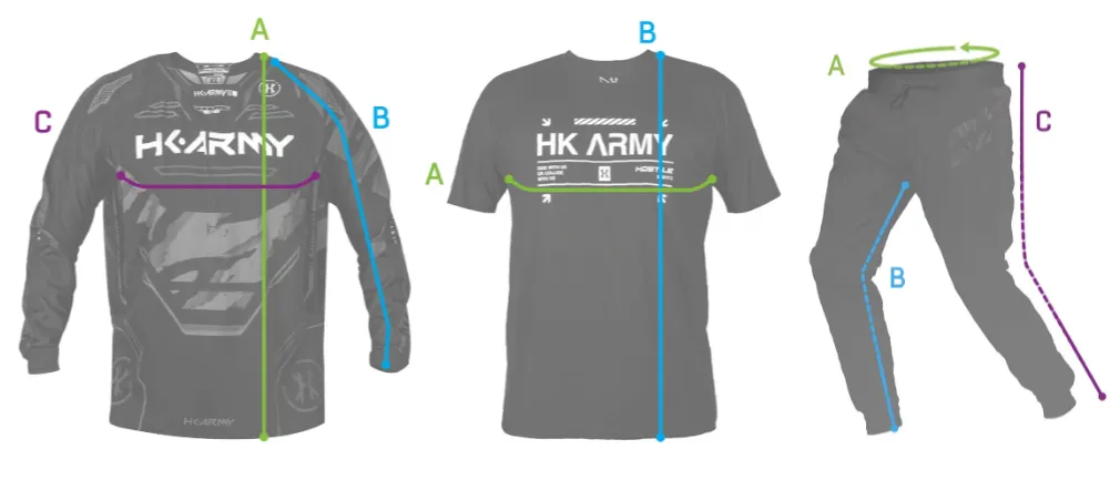 HK Army Sizes