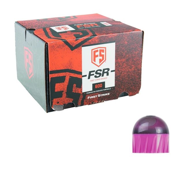 Tiberius First Strike .68 Cal 600 Paintballs, smoke / pink