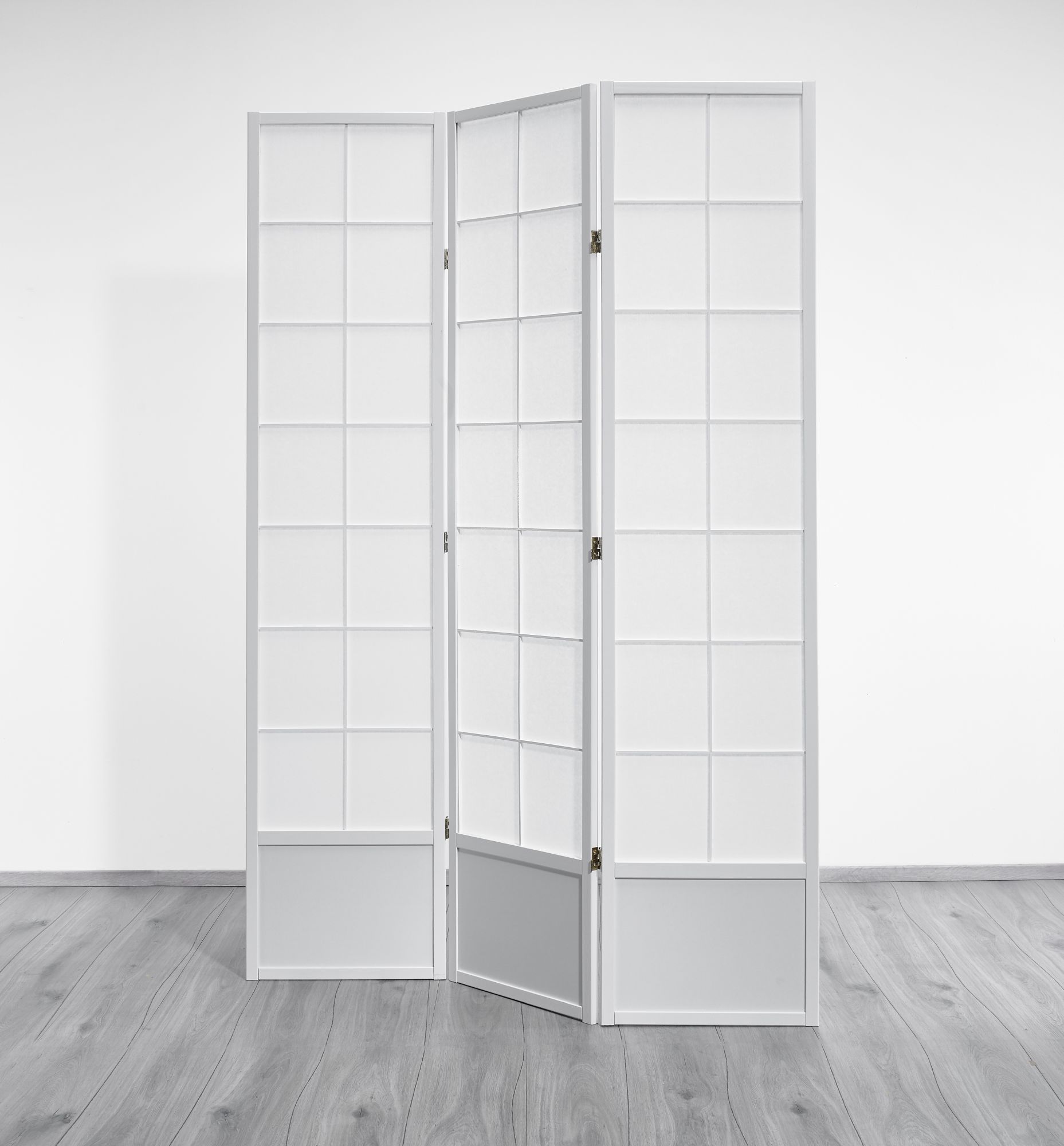 Paravent Hoshi 3 XL weiß blickdichte Stellwand Sondergröße 190cm Höhe