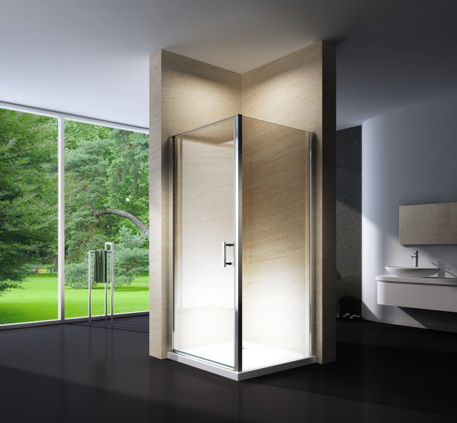 Duschkabine Eckdusche 8 mm Nano Echtglas EX416 - 90 x 90 x 195 cm – Bild 1