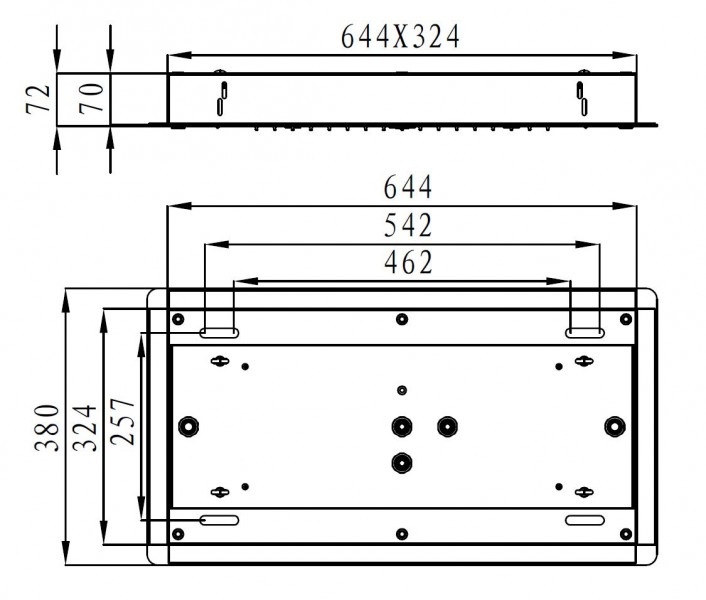 XXL-Regendusche Edelstahl-Deckenbrause DPG5030 superflach - 70 x 38 cm - Deckeneinbau – Bild 8